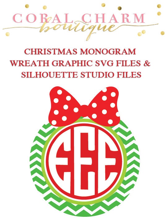 Download Wreath Monogram Frame File for Cutting Machines SVG and