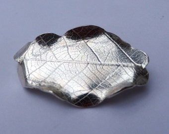 Brooch -Sterling silver oak leaf brooch