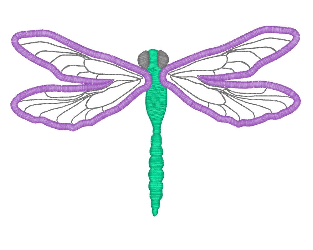 Dragonfly Embroidery Design Digital Download