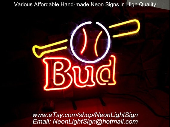 Brand New Budweiser BUD Baseball Neon Sign Beer by NeonLightSign