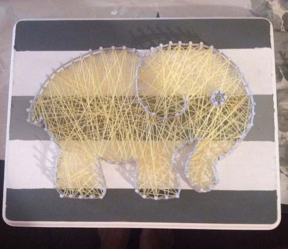 Items similar to Elephant String Art on Etsy