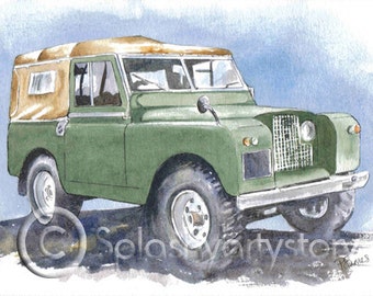 Land rover art | Etsy