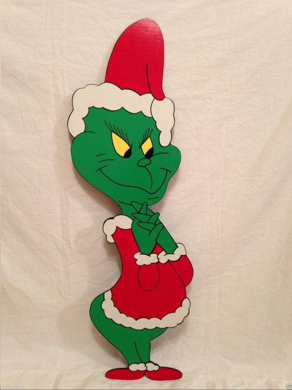 grinch christmas yard art decorations..READY TO by PlayfulYardArt