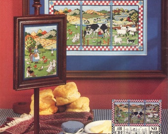 Counted Cross Stitch Collector's Series, Homage to the Farm, Tending to the Animals pattern and instructions