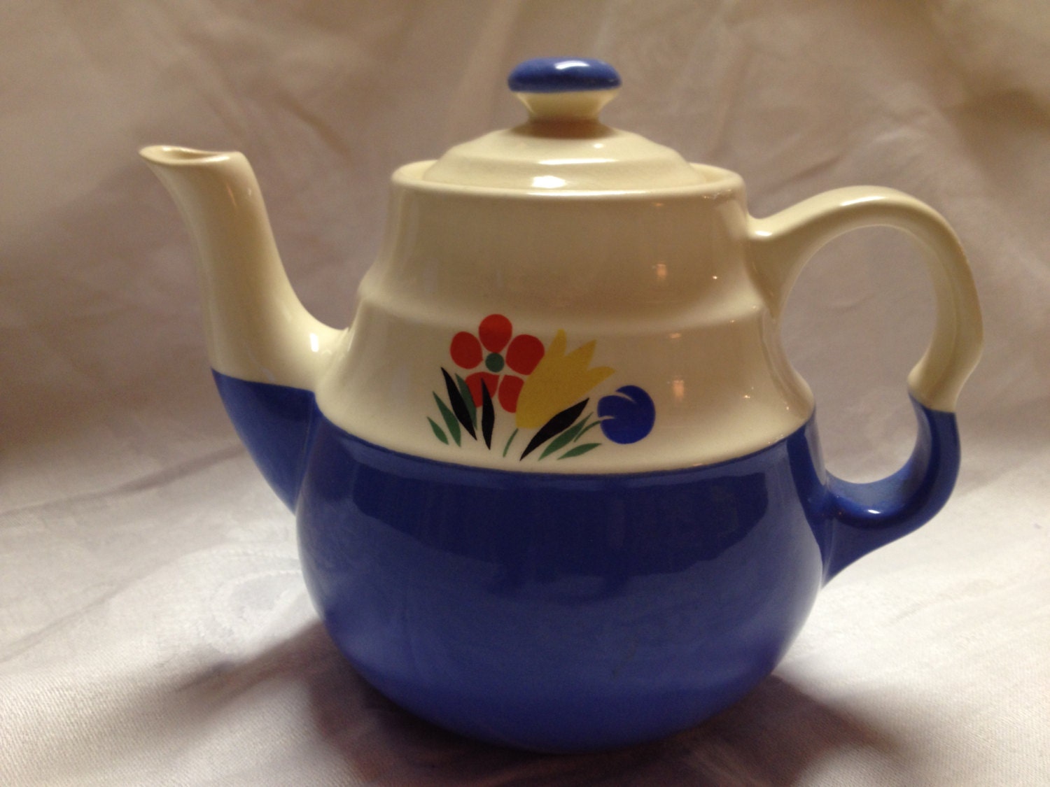 Vintage Ceramic Teapot with Lid Universal by OstrichandPeacock
