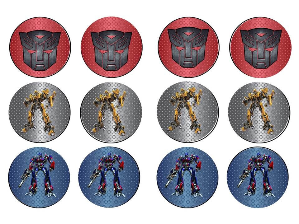 Transformers Autobots Cupcake Toppers Bumblebee Optimus Prime