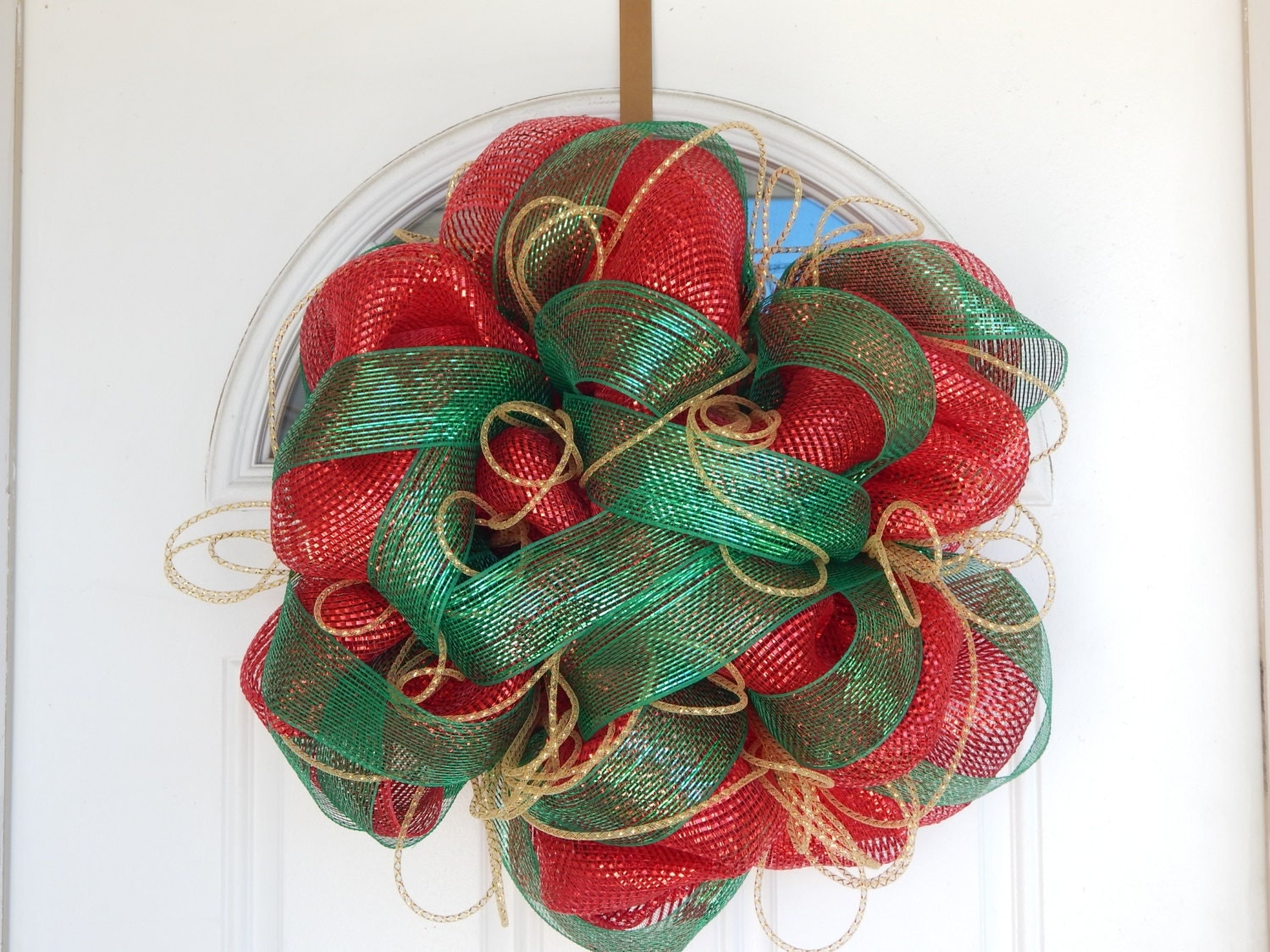 Christmas wreath, holiday wreath, deco mesh wreath, holiday decor, front door wreath, door decorations,Christmas decor,christmas door,W1146