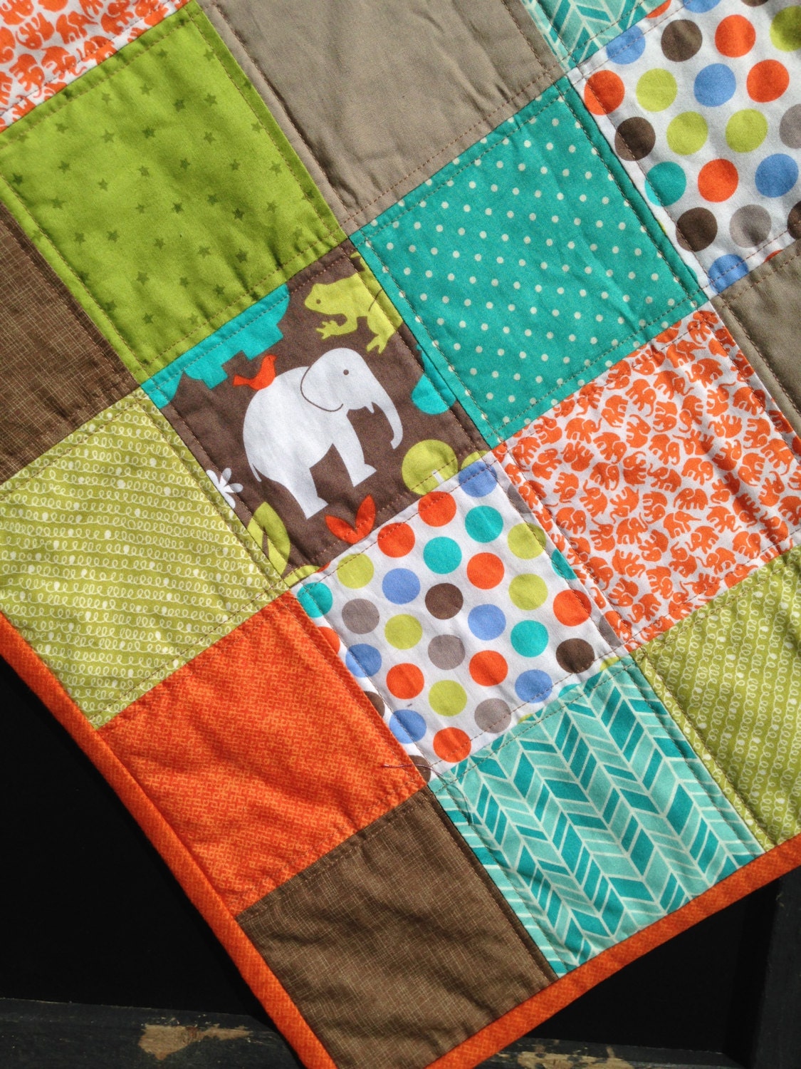 A Walk in the Jungle Baby Quilt