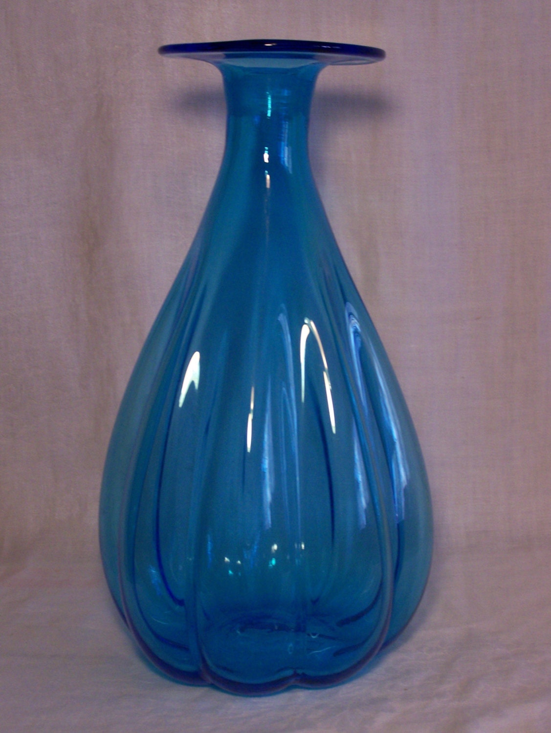 Blenko Turquoise Blue Decanter By Birdsnest21 On Etsy