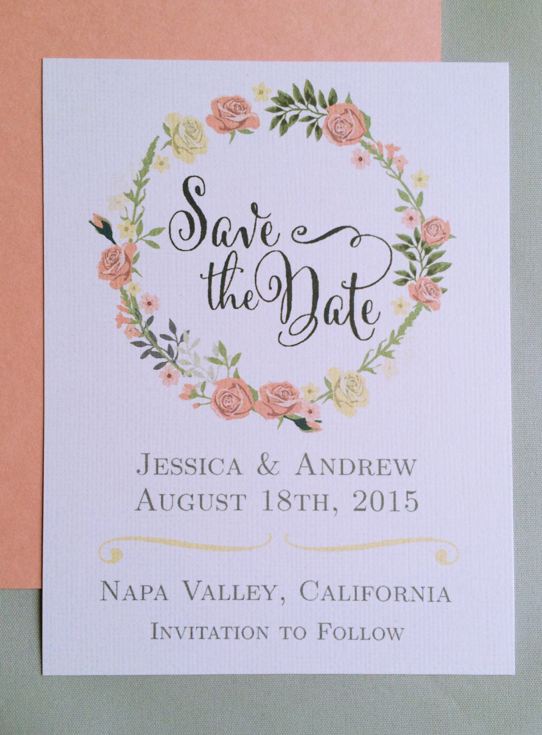 Vintage Postcard Save The Date Template