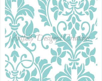 Damask Background Stencil