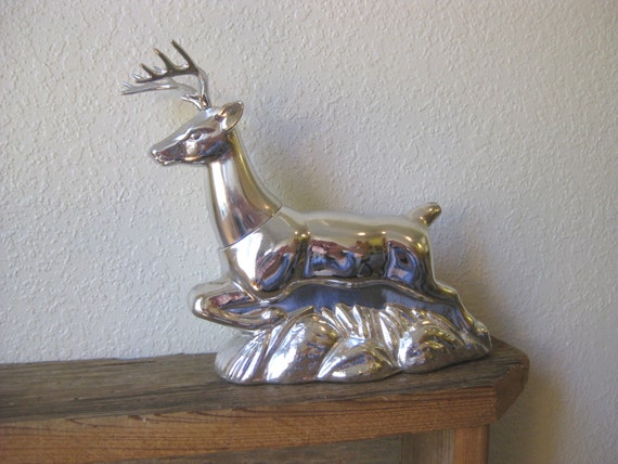 silver deer bottle by avon vintage christmas animal glass silver deer bottle by avon vintage christmas animal glass