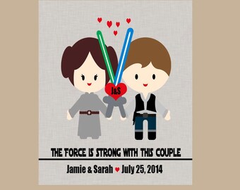 Wars Wedding Gift - Star Wars Anniversary Gift - Geek Wedding Gift ...