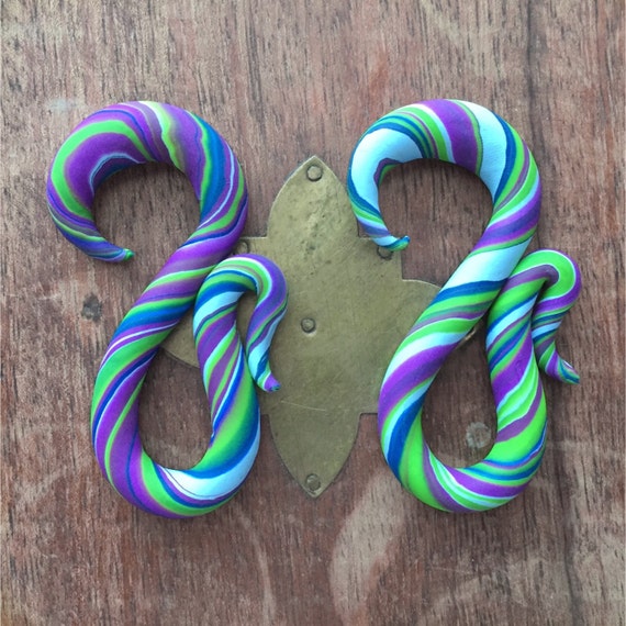 10mm 00g Colorful Dangle Earrings for Stretched Ears by Zthangs