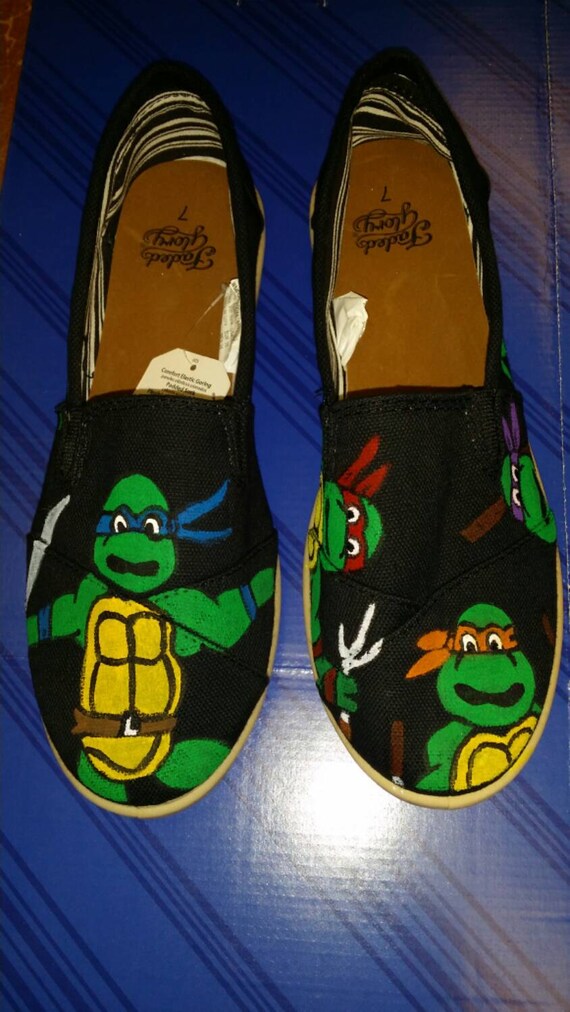 Ninja Turtle Hand Painted Shoes