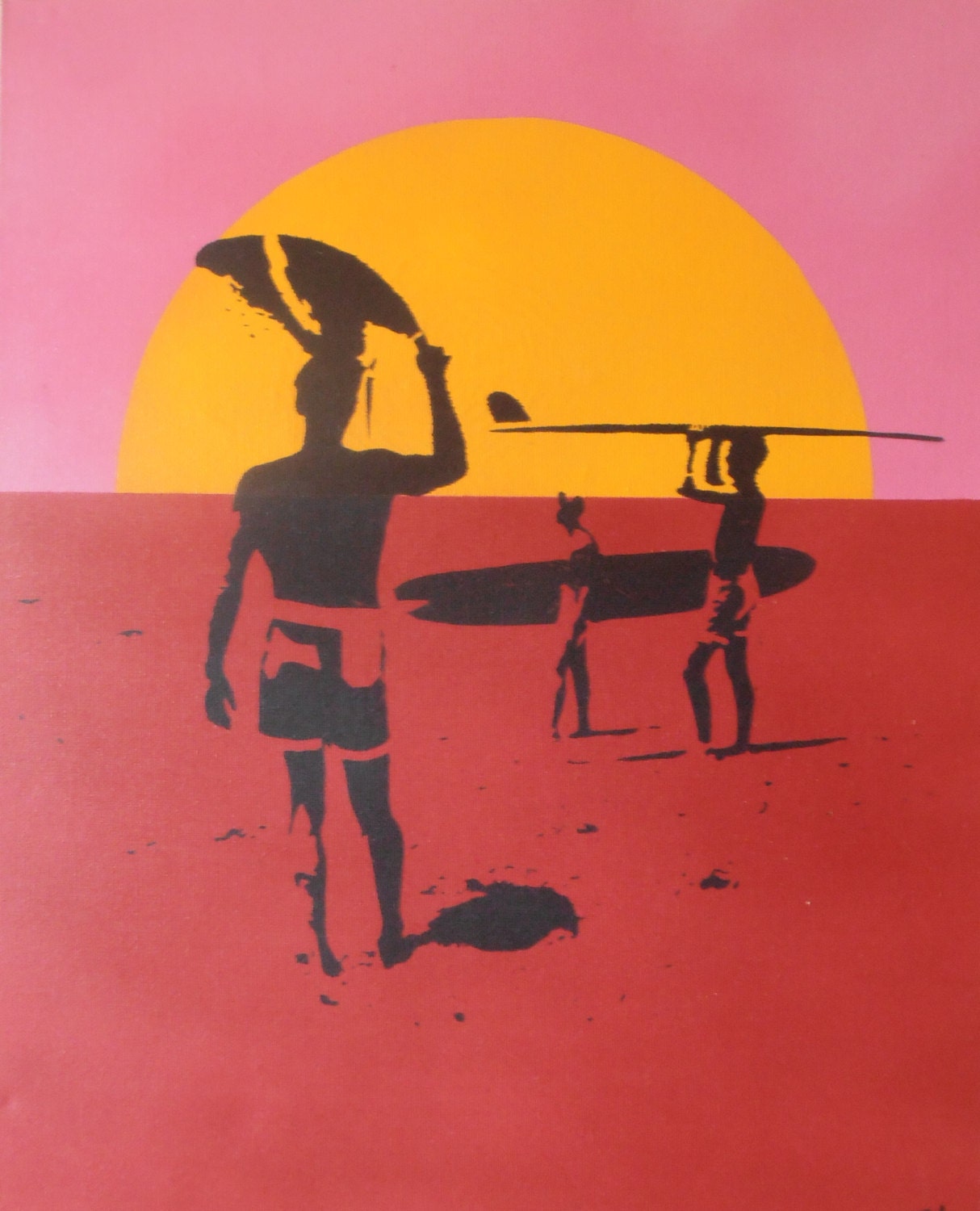Endless Summer Surf & Sand Canvas Stencil Spray by JustSprayed