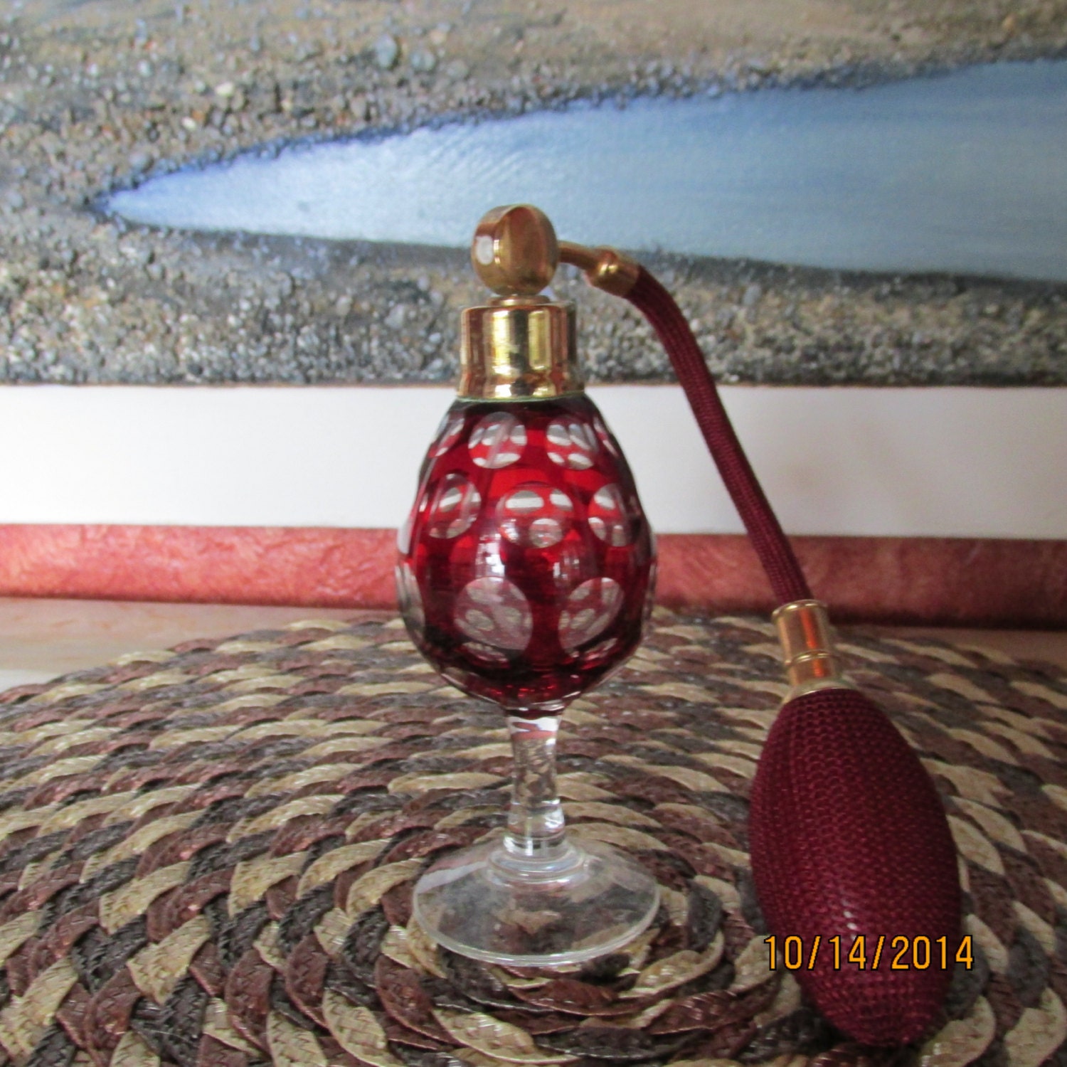 Perfume Bottle Cut Glass Spritzer