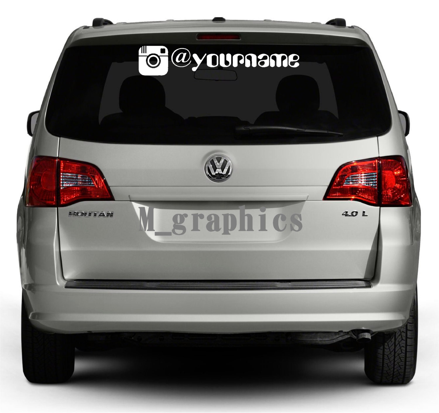 Instagram logo vinyl decal sticker custom lettering vehicle