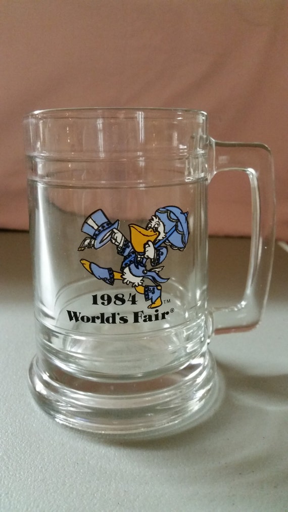 1984 World's Fair Glass Mug by weelilywonders on Etsy