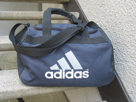 Vintage Adidas Small Used Navy Blue Duffle Bag