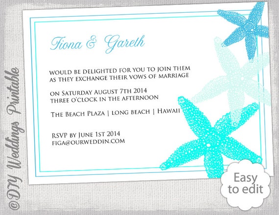 blank beach wedding invitations templates free