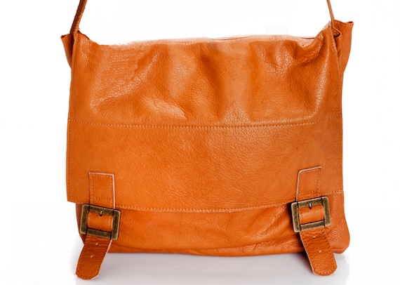 Sale Distressed Brown leather satchel bag leather by LimorGalili