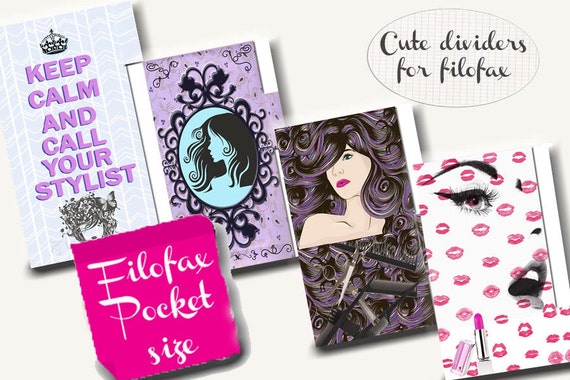 Items similar to Dividers Pocket Filofax printable , filofax insert ...