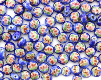 Porcelain Beads,Ceramic Beads,Cloisonne Style Porcelain,#POR090018