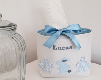Personalised Easter Baskets with Bunnies