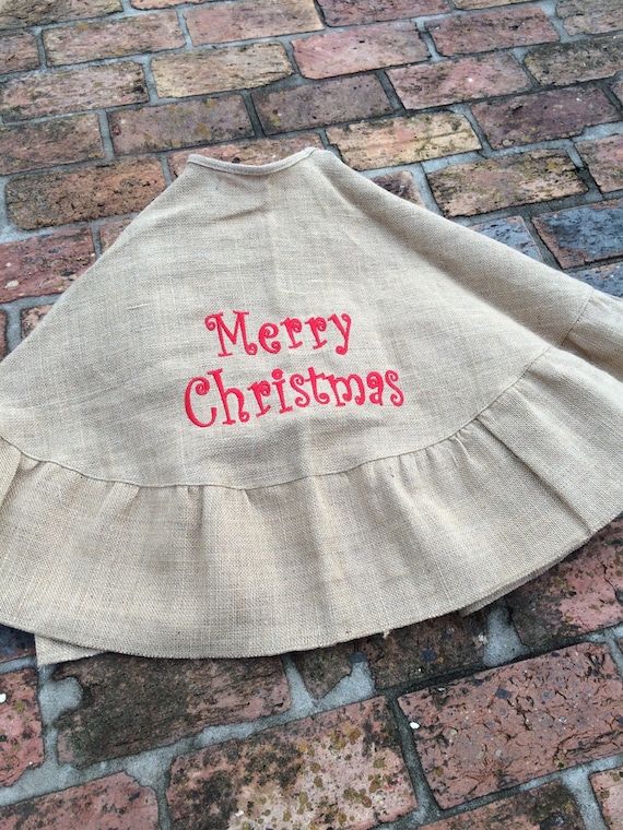 Personalized Burlap Tree Skirt 