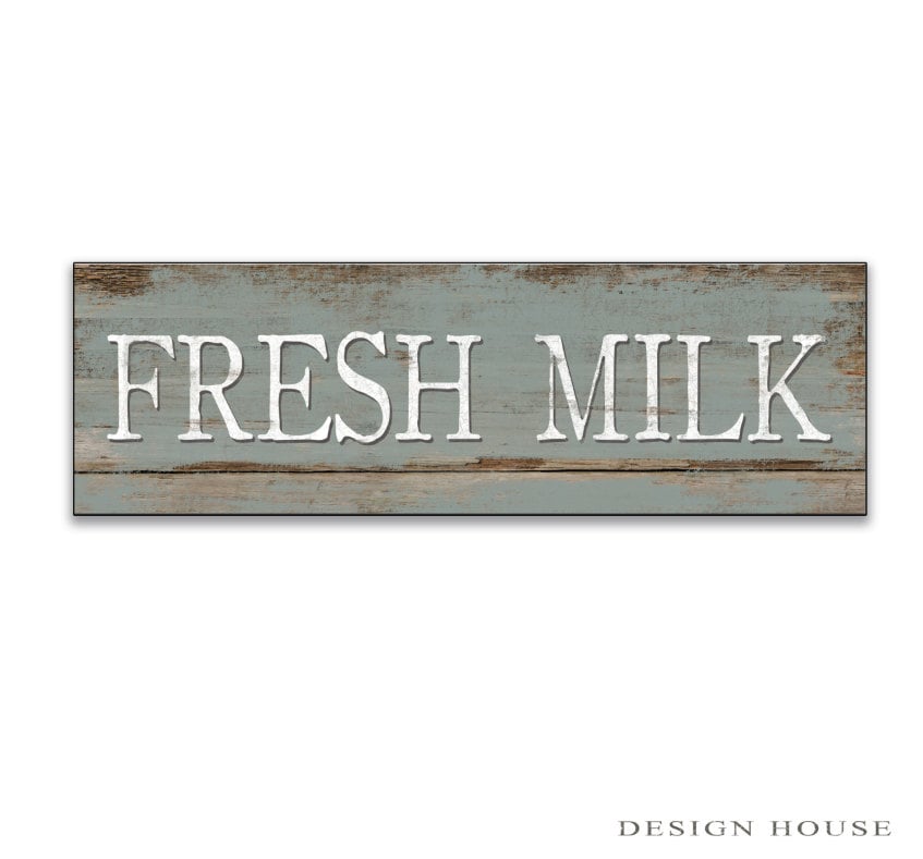 Fresh milk sign farm signs farmhouse sign vintage signs