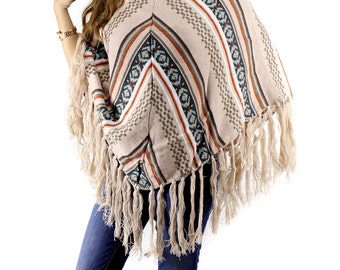 Items similar to Hipster Vintage tribal Poncho Shawl Amazing detail and