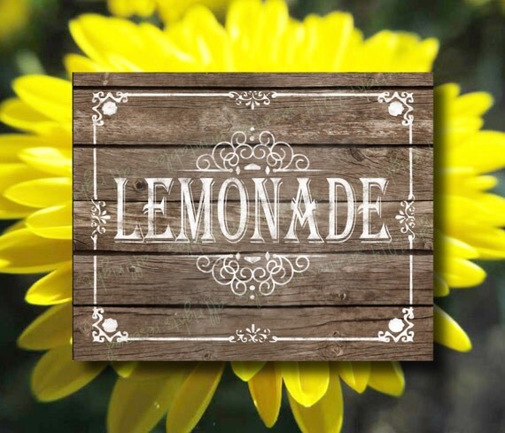 Printable Wedding Lemonade Sign Lemonade Stand Sign Wedding