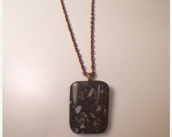 ... under 5 dol lars rock necklace antique copper 24 inches free shipping