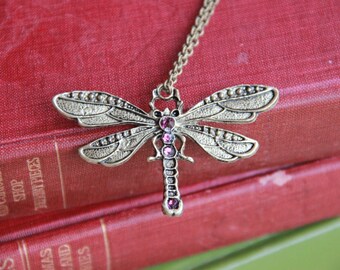 Sansa Stark Inspired Dragonfly Pendant Necklace