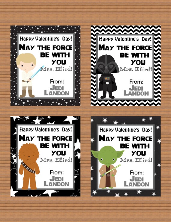 Personalized Star Wars For Teacher Valentine Day By Susanefird
