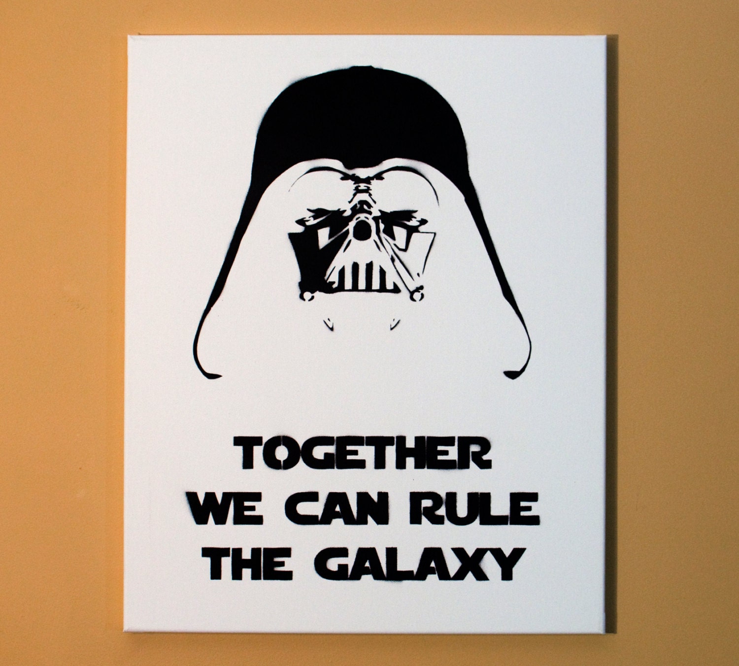 Darth Vader Art Spray Paint from Handmade Stencil. Star Wars