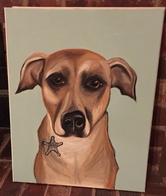 Items similar to CUSTOM Dog Painting, hand painted canvas on Etsy