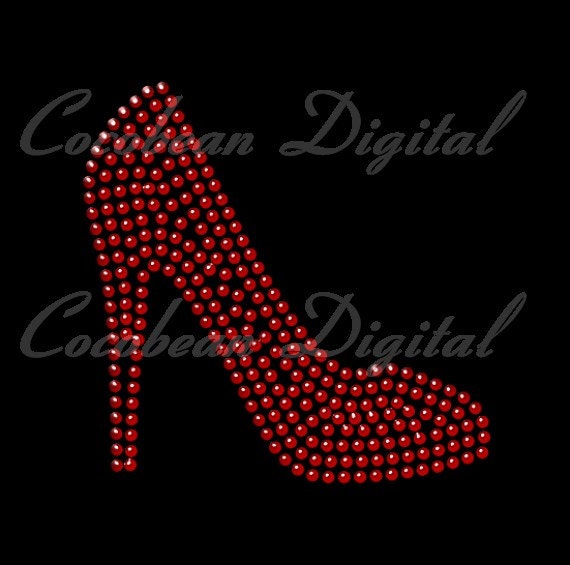 Download High Heel2-svgdxf-rhinestone template-digital cutting