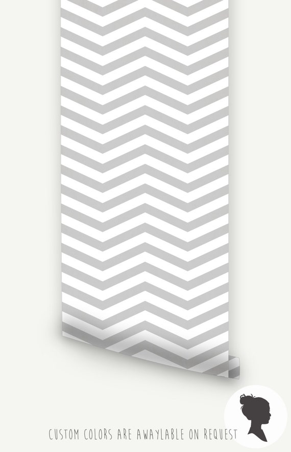 Chevron Wallpaper / Traditional or Removable Wallpaper D035