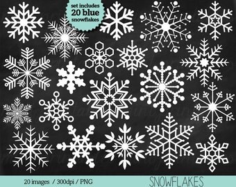 Snowflake Clipart, Snowflake Clip Art, Christmas Clipart, Snow Winter Holiday Season Frozen - Commercial & Personal - BUY 2 GET 1 FREE!