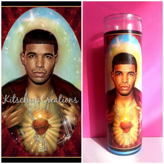 Drake / celebrity prayer candle by KitschupCreations on Etsy