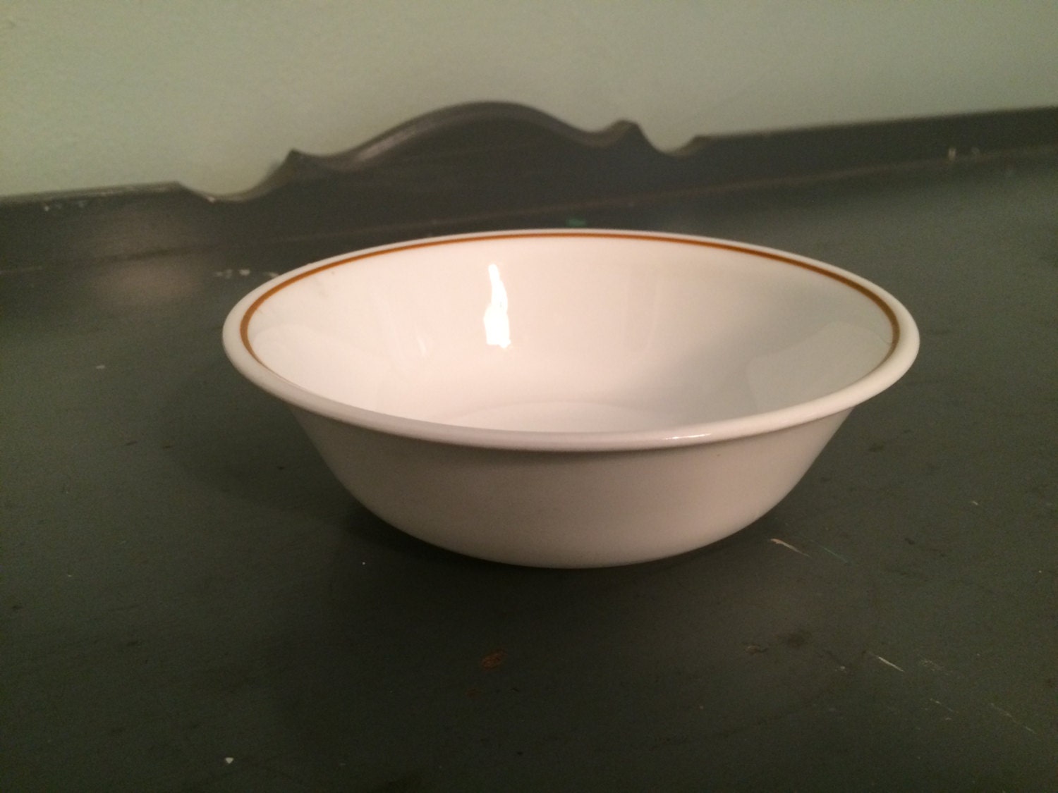 Four Corelle RustBrown Stripe Cereal / Soup Bowls Indian