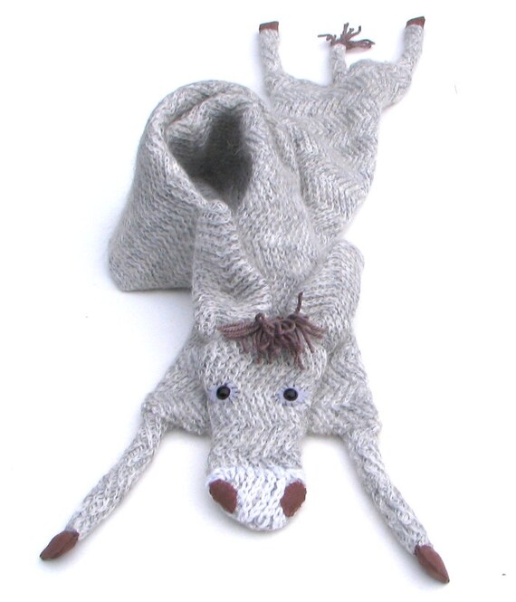 Woolen donkey soft long scarf animal scarf original scarf