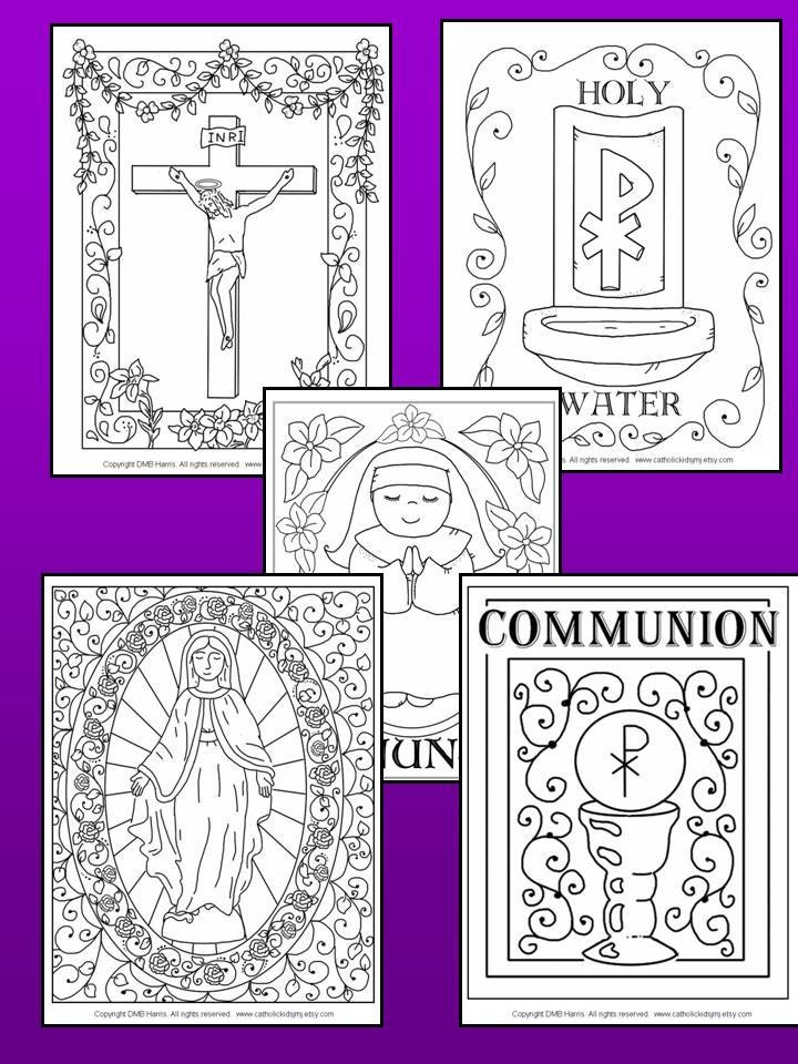 Images of the Catholic Mass Coloring Set by Catholickidsjmj