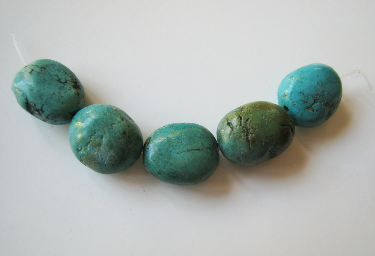 Huge Turquoise Focal Beads 16mm x 20mm x 10mm