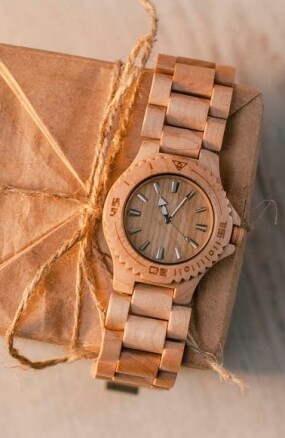 SALE - Maple Wood Watch, Natural Wooden Wristwatch, by WOODEER, HandMade, Eco, Man, Woman, Quartz, New, Round, Gift, designed in Europe