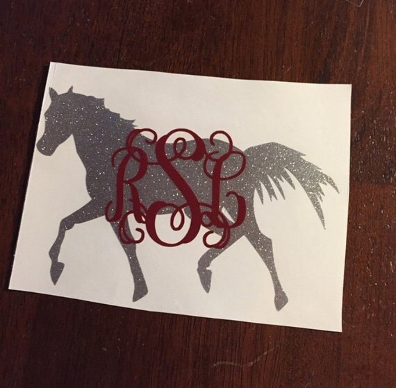 Horse Monogram Decal