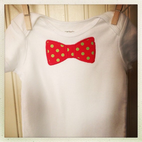 Items similar to Bow Tie Applique Shirt Handmade on Etsy