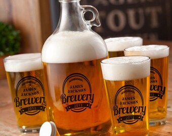 Personalized Growler Set